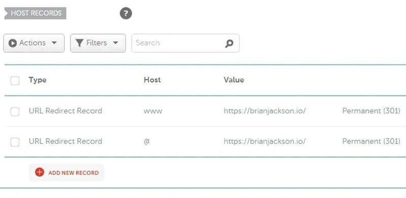 Cách redirect 301 bằng Registrar hoặc cPanel