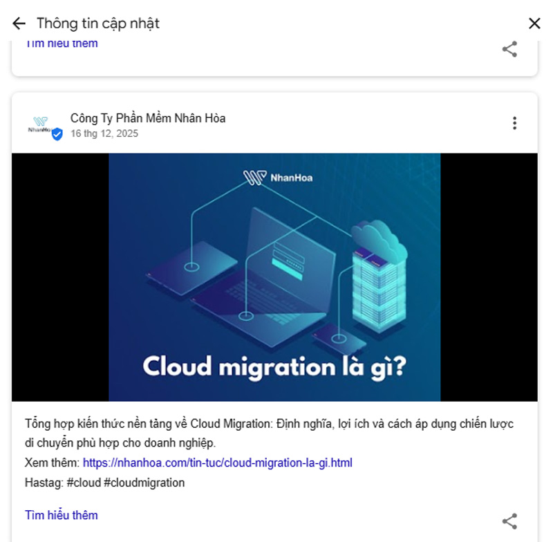 Cập nhật bài đăng thường xuyên trên Google Maps
