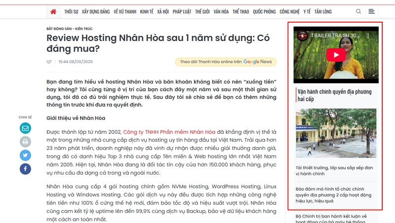 Các vị trí đặt sidebar tốt nhất cho website