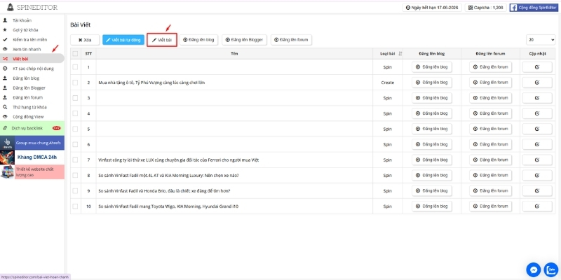 Cách sử dụng Spineditor tính năng Spin nội dung