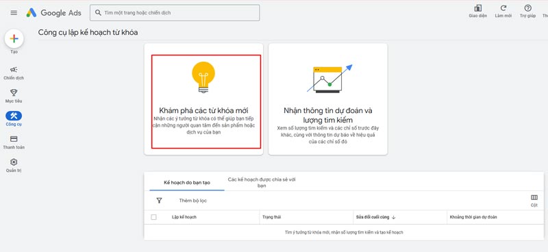 Cách sử dụng Google Keyword Planner để check Search Volume từ khóa