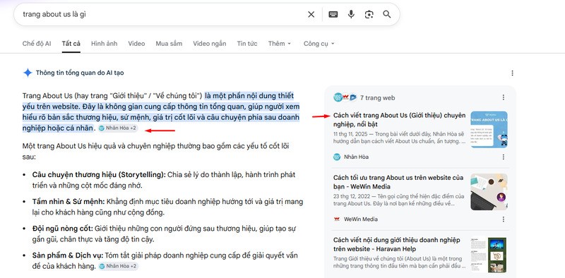 Tăng khả năng xuất hiện trên AI Overviews 
