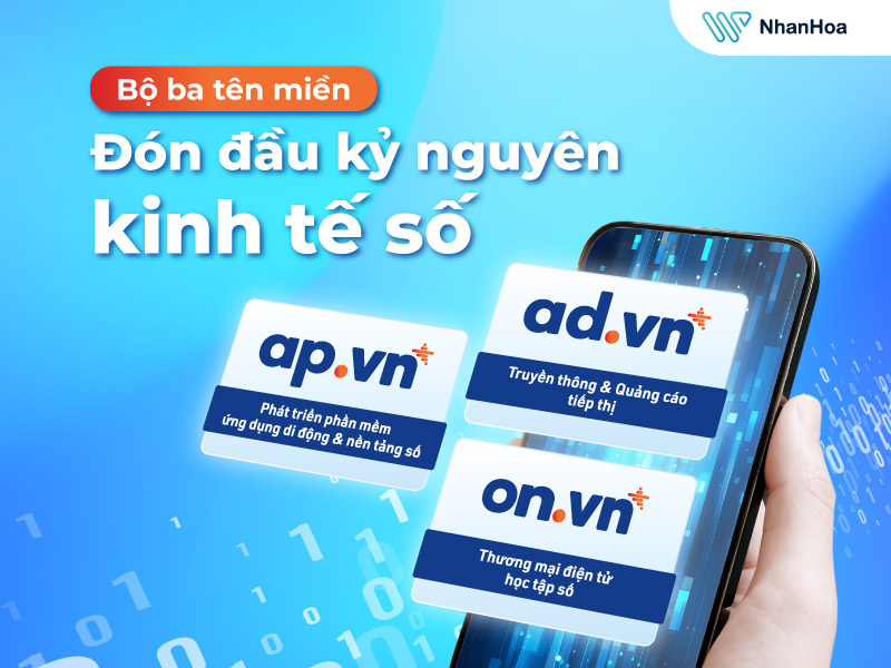 Bộ ba tên miền mới đón đầu kỷ nguyên kinh tế số