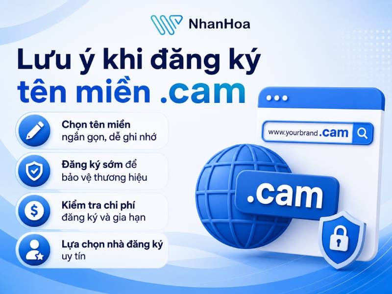 Lưu ý khi đăng ký tên miền .cam