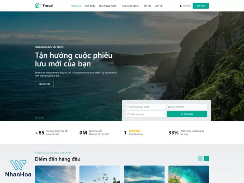 thiết kế web du lịch chuyên nghiệp