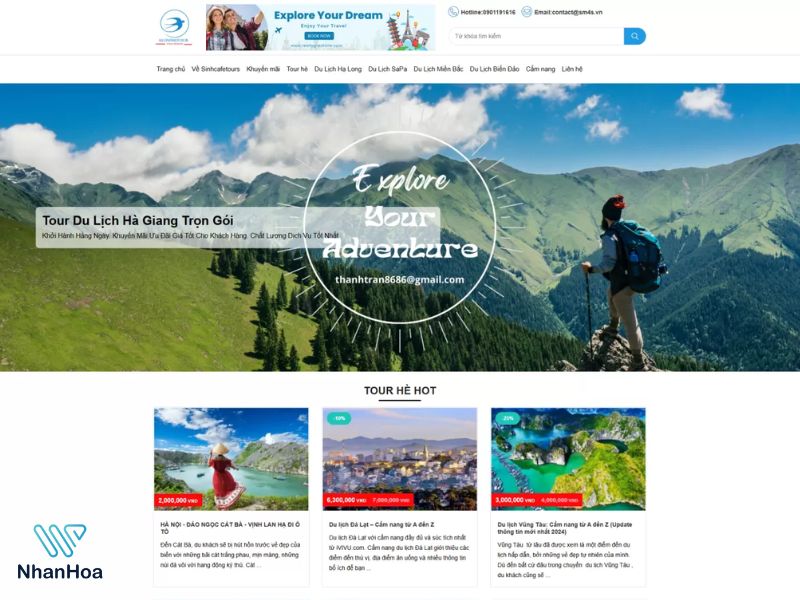 thiết kế web du lịch đẹp
