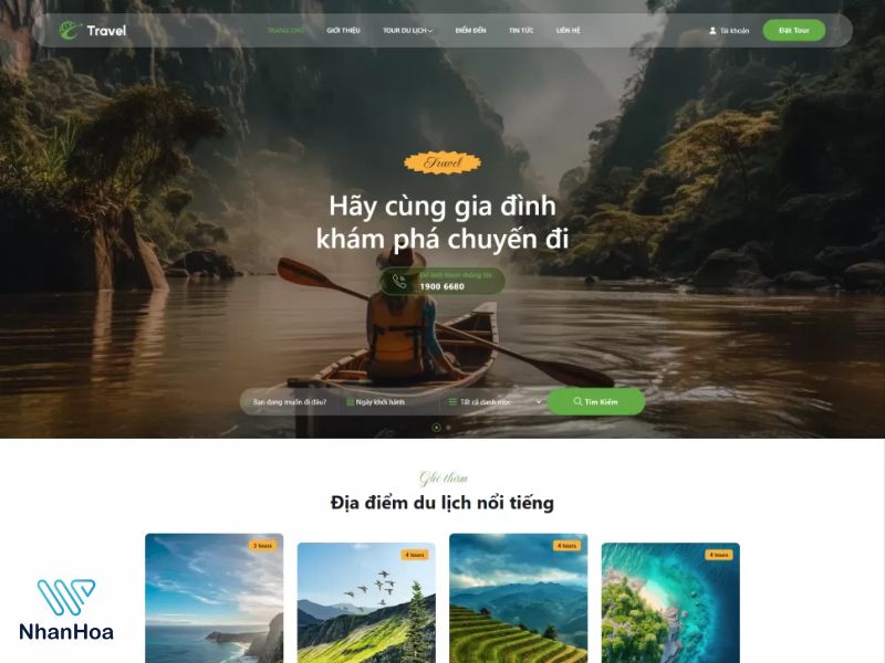 thiết kế web du lịch trọn gói