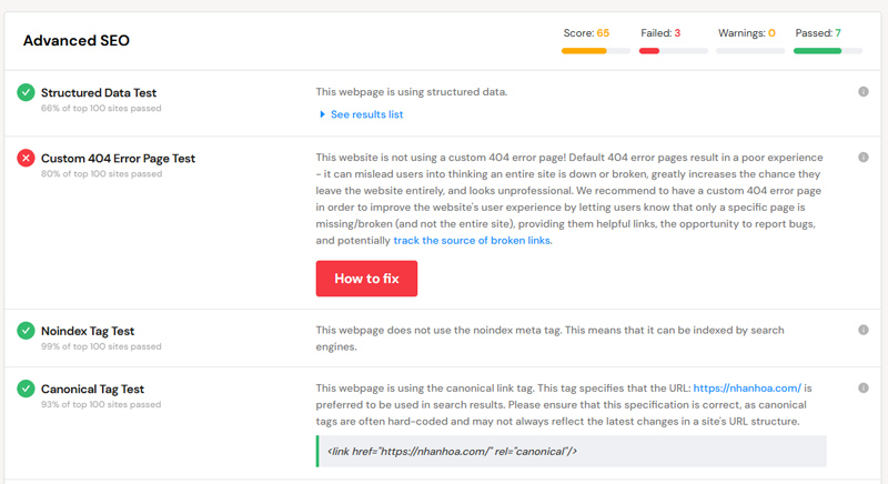 SEO Site Checkup