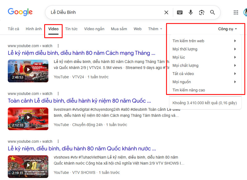 tính năng SERP Features