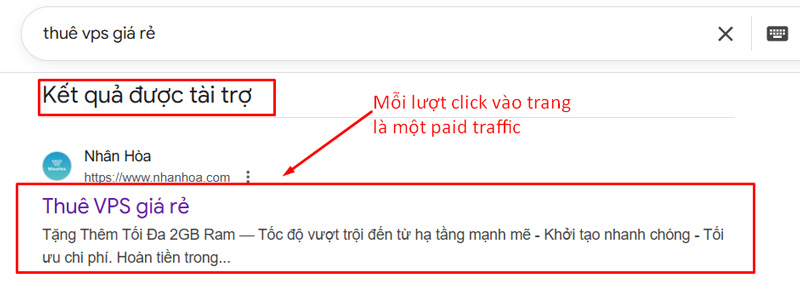 Paid Traffic (Lượng truy cập trả phí)