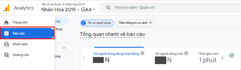 Kiểm tra traffic website bằng Google Analytics 