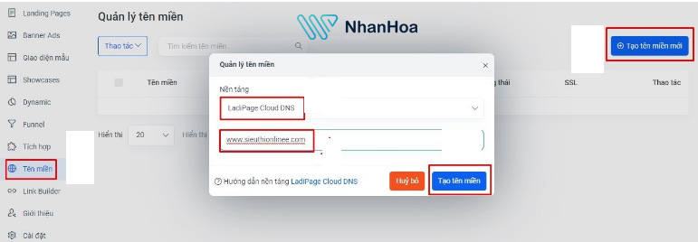 Cách trỏ tên miền về Ladipage nhanh chóng [KHÔNG LỖI]