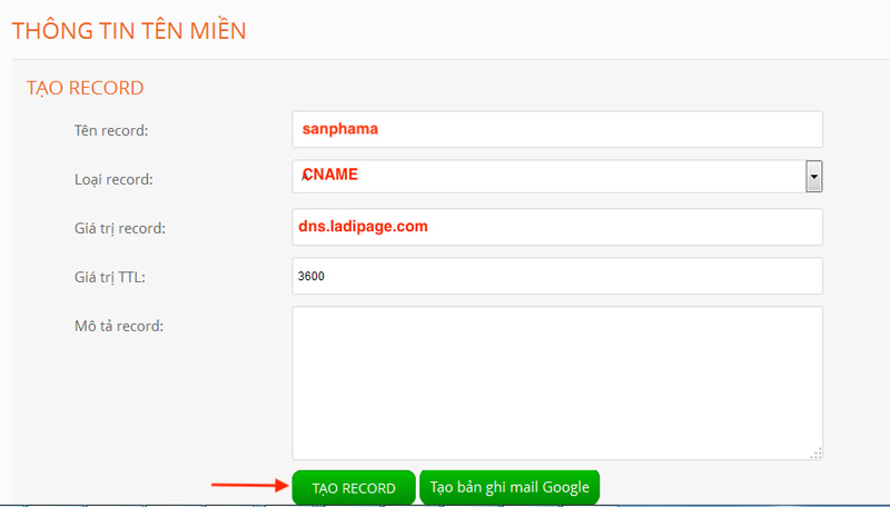 Cách trỏ tên miền về Ladipage nhanh chóng [KHÔNG LỖI]