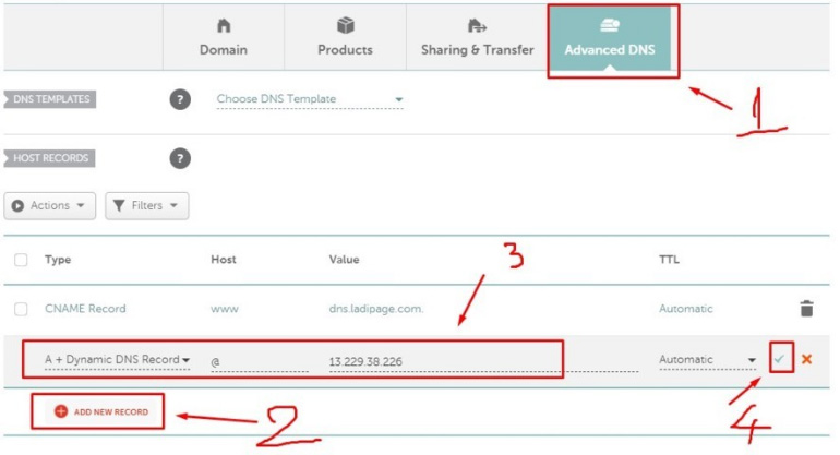 Cách trỏ tên miền về Ladipage nhanh chóng [KHÔNG LỖI]
