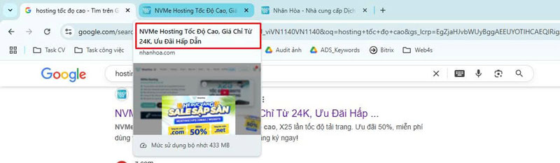 Meta title trên trình duyệt web