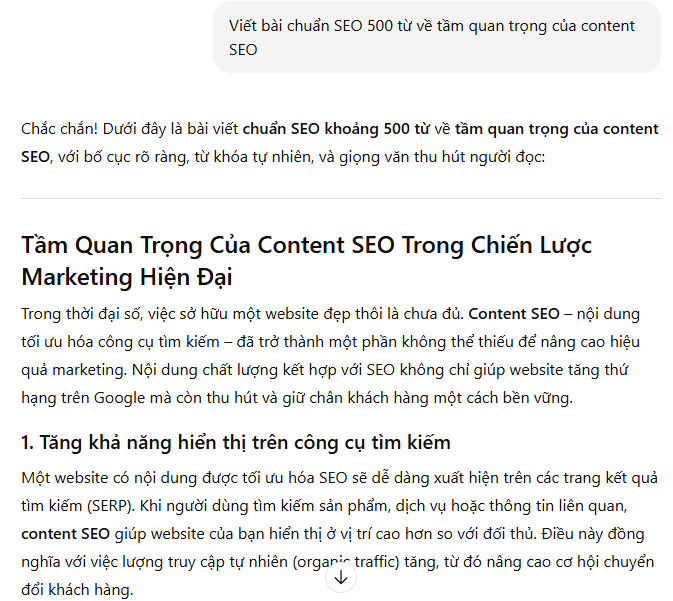 Viết content bằng AI