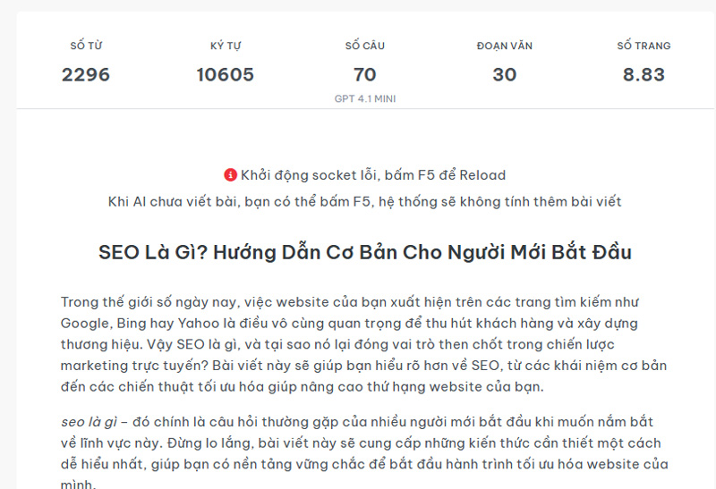 Viết content bằng AI