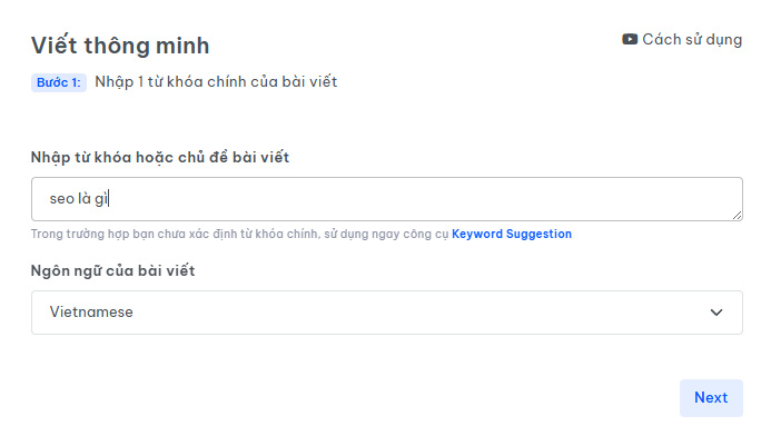 Viết content bằng AI
