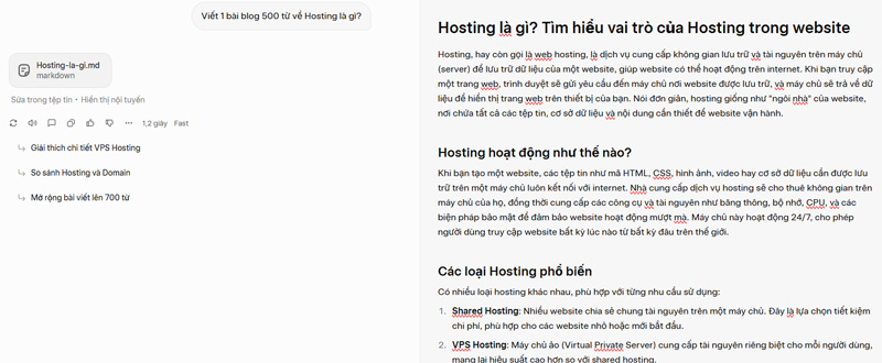 Viết content bằng AI