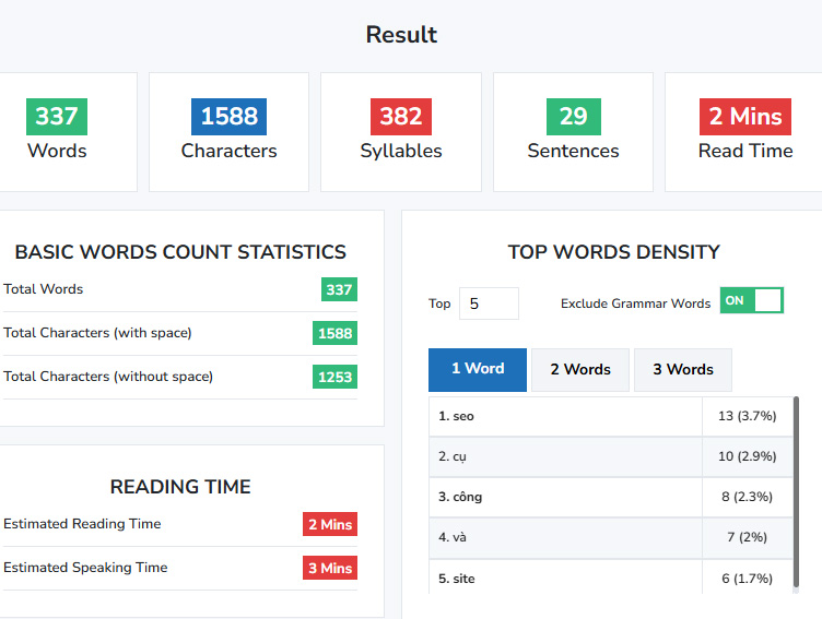 Small seo tool