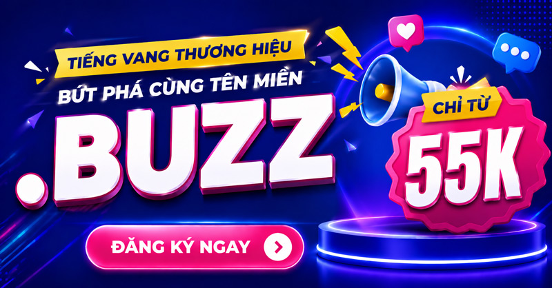 Ưu đãi tên miền quốc tế .BUZZ