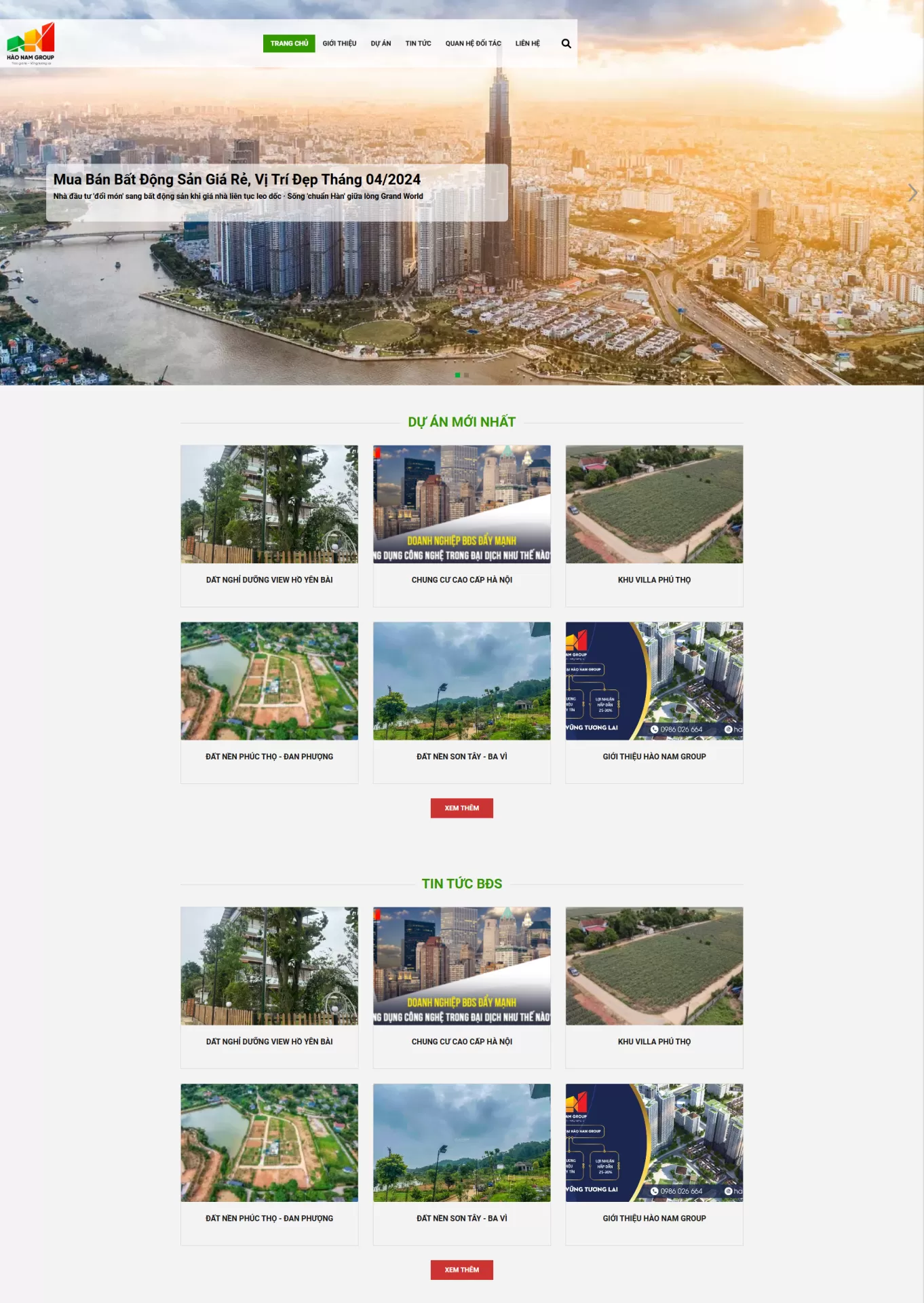 Mẫu Website Bất động sản 03