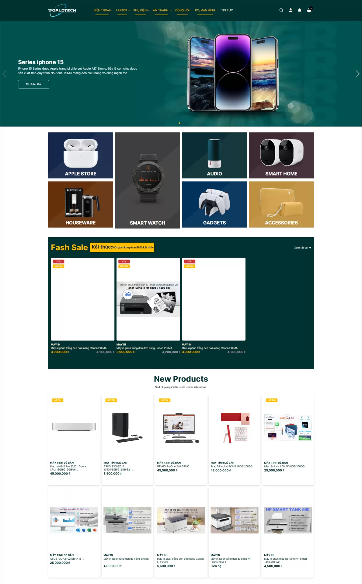 Mẫu Website Điện máy 01