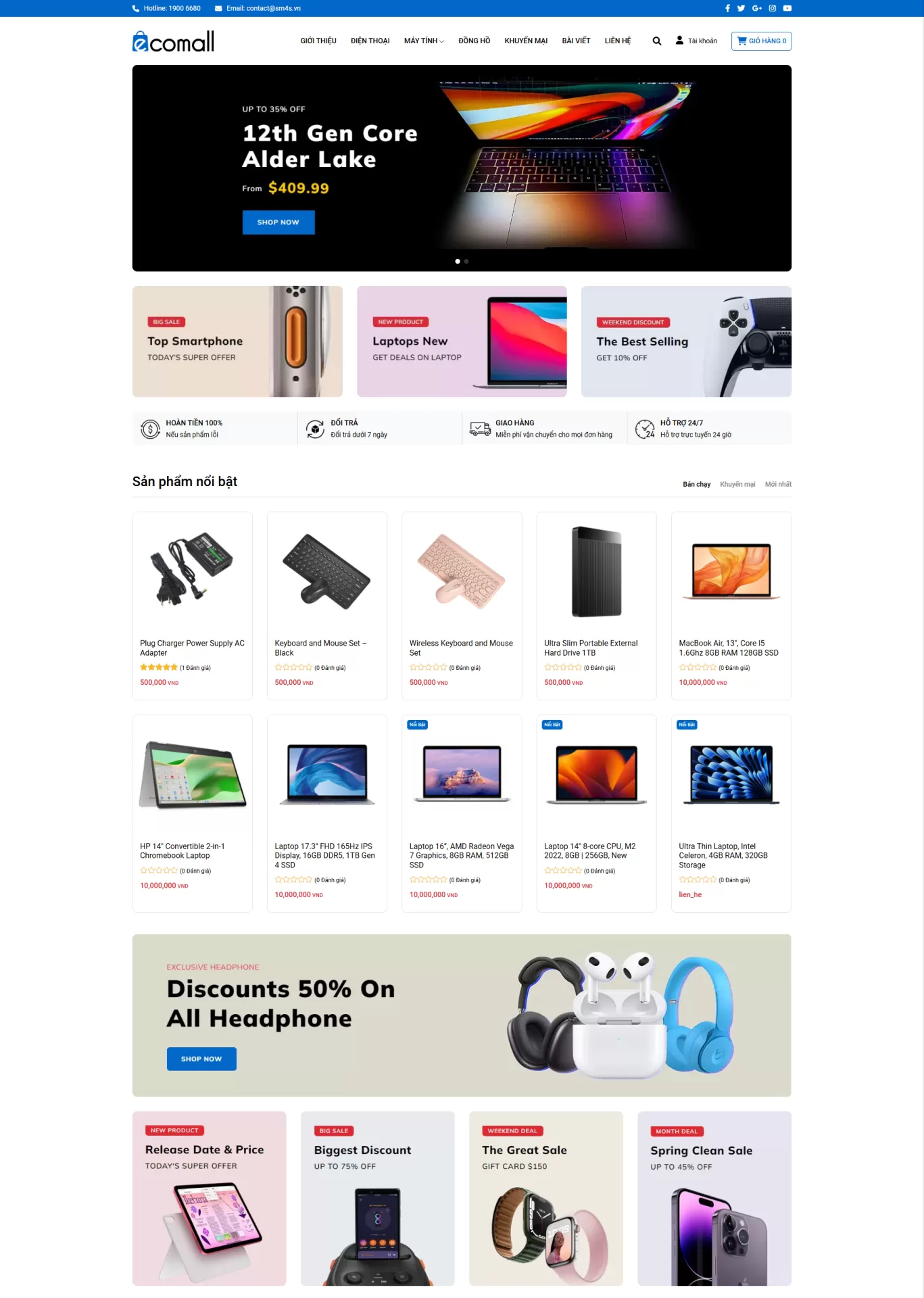 Mẫu Website Điện máy 04