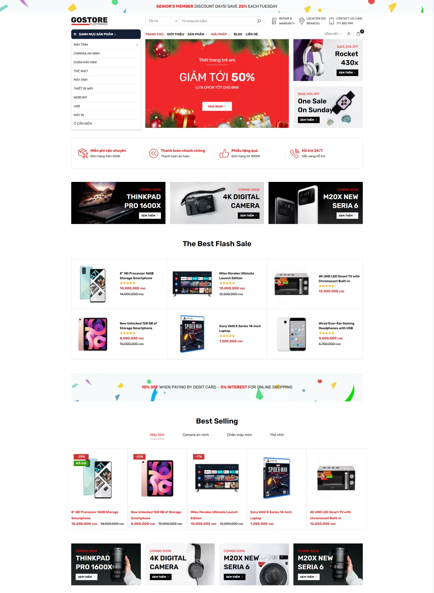 Mẫu Website Điện máy 06