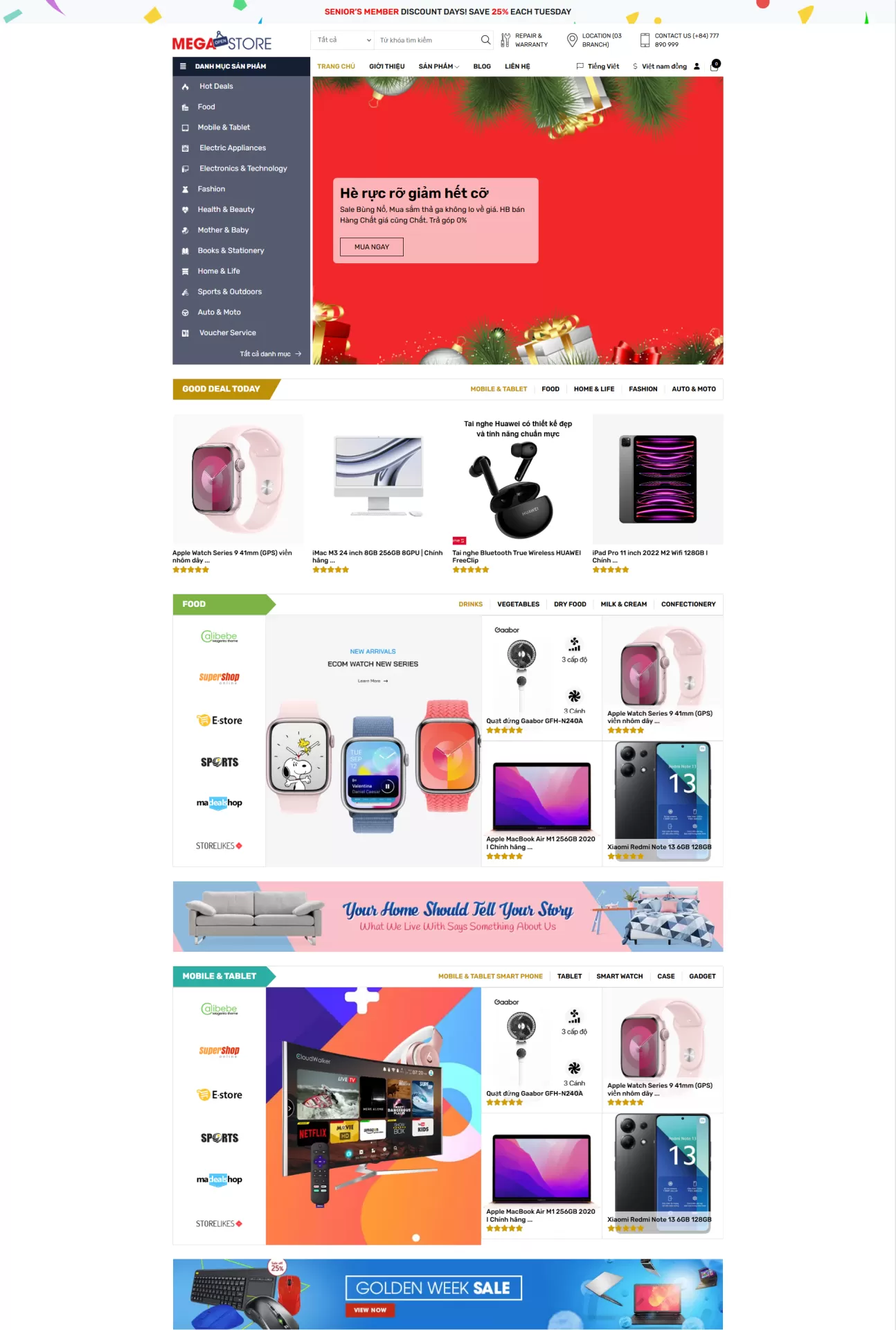 Mẫu Website Điện máy 07