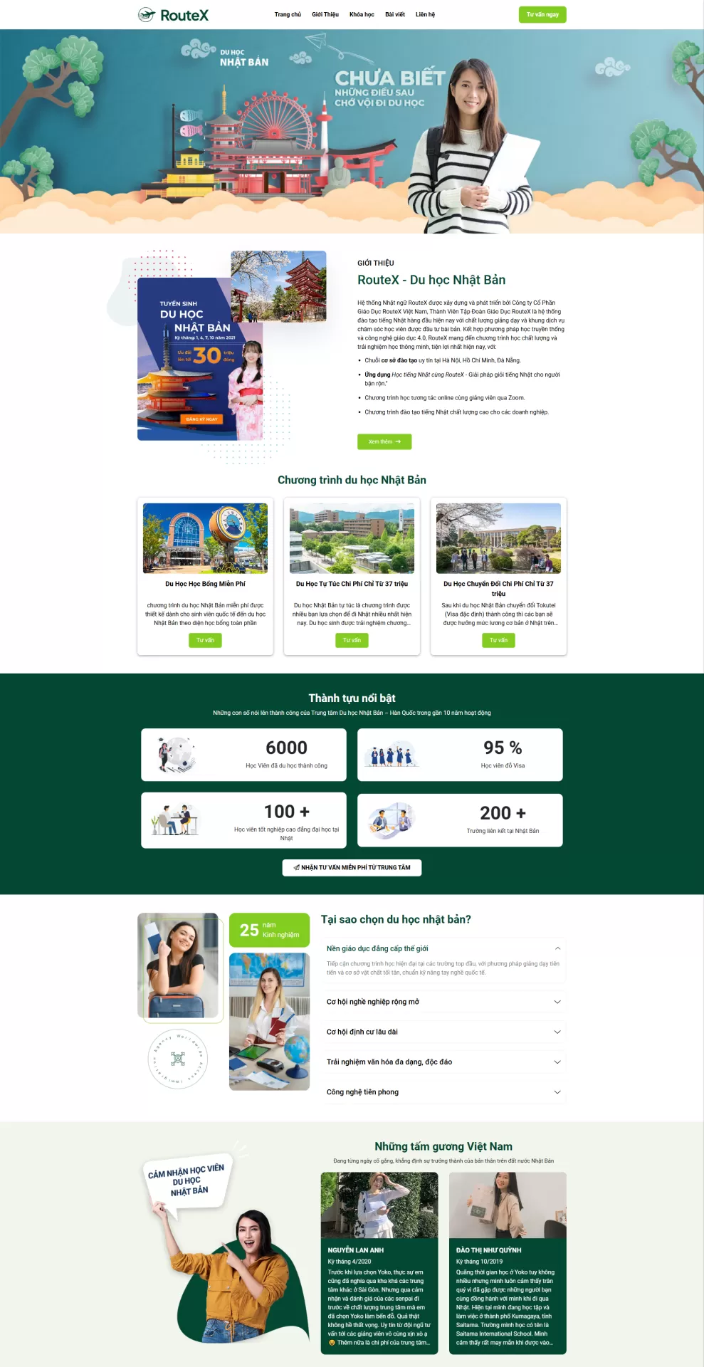 Mẫu Website Du học 02