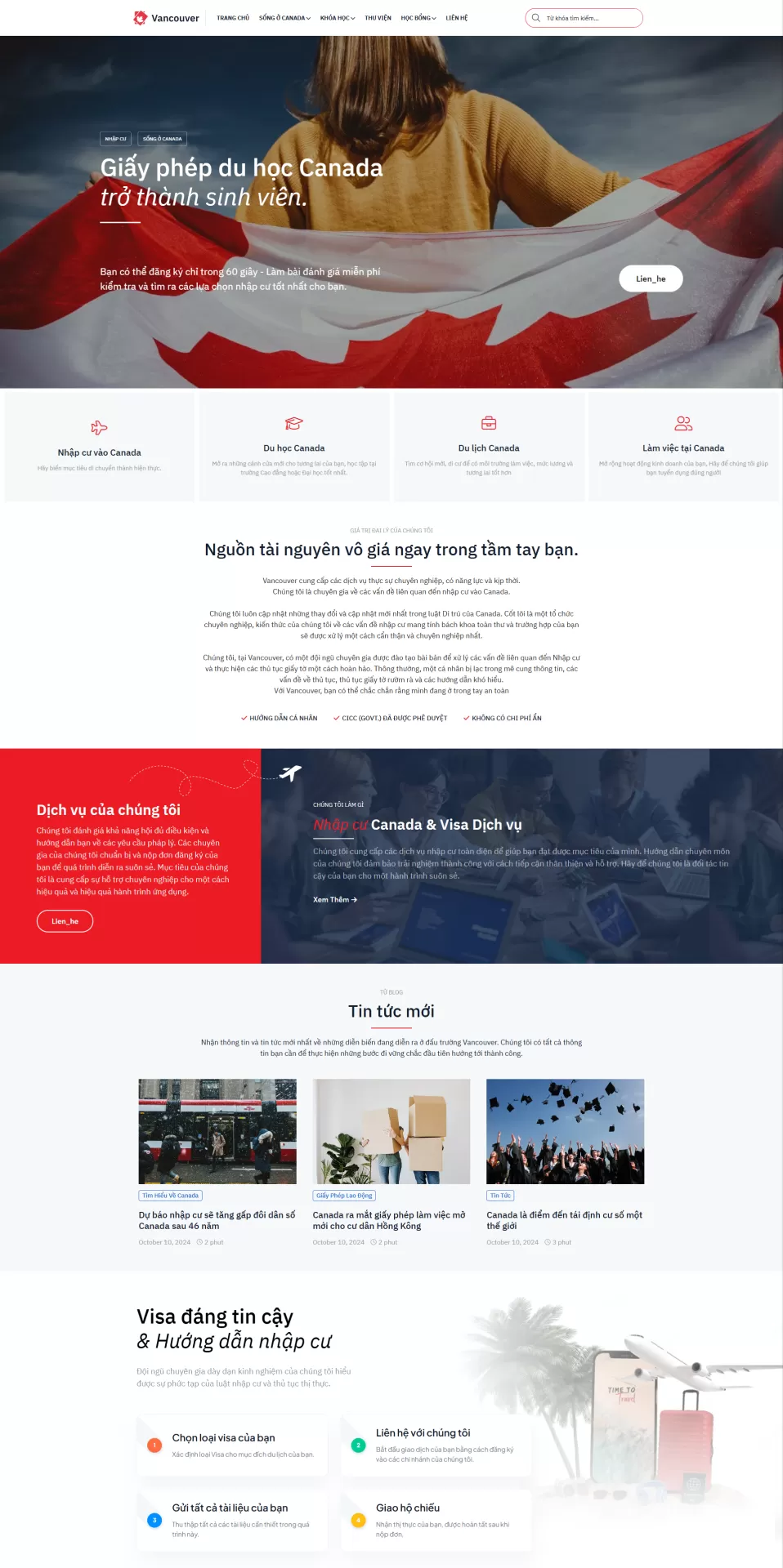 Mẫu Website Du học 05
