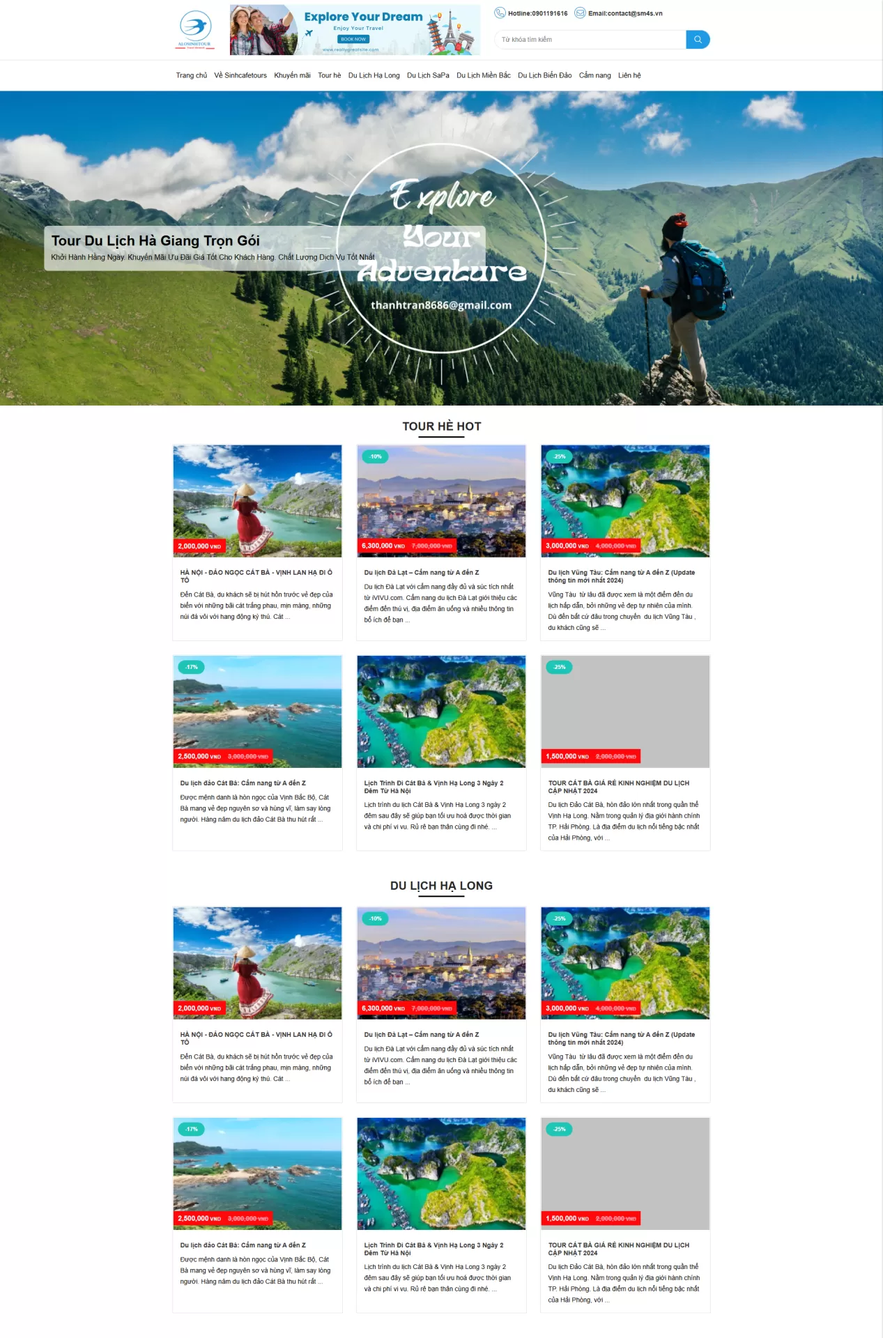 Mẫu Website Du lịch 01