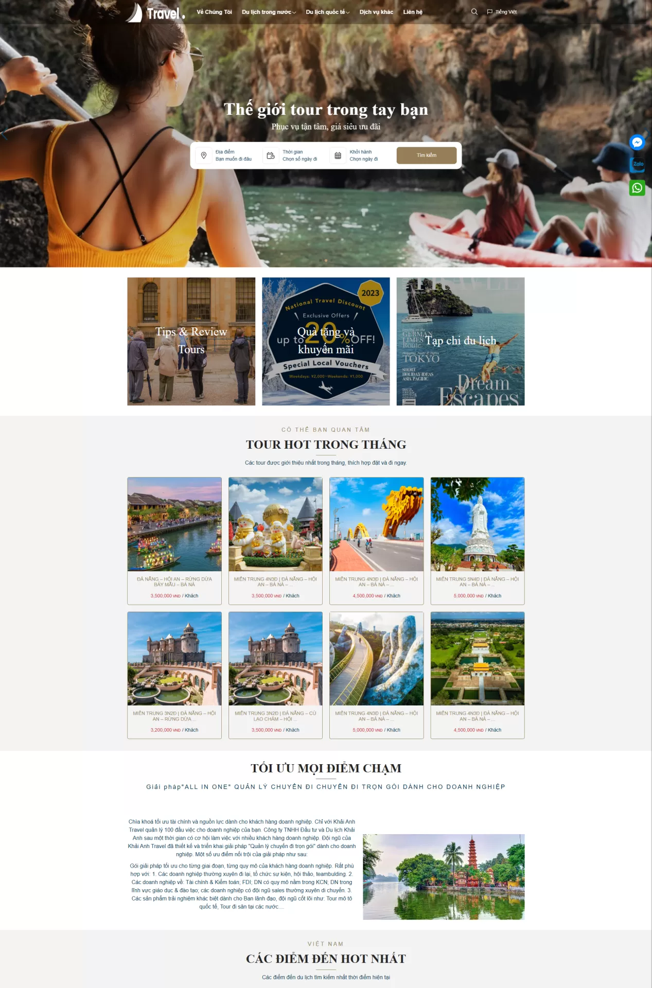 Mẫu Website Du lịch 03