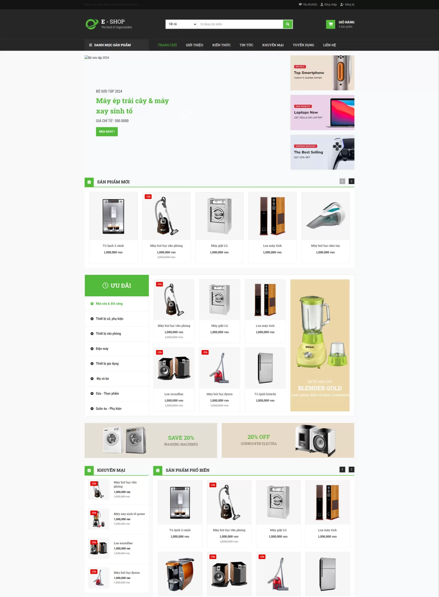 Mẫu Website Đồ Gia Dụng 05