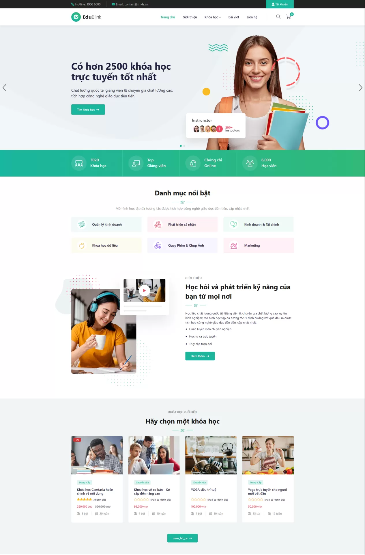 Mẫu Website Giáo Dục 01