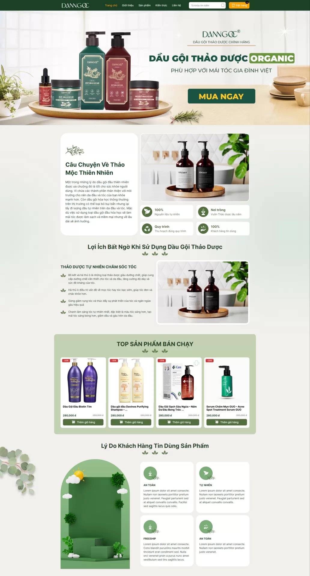 Mẫu Website Mỹ phẩm 02