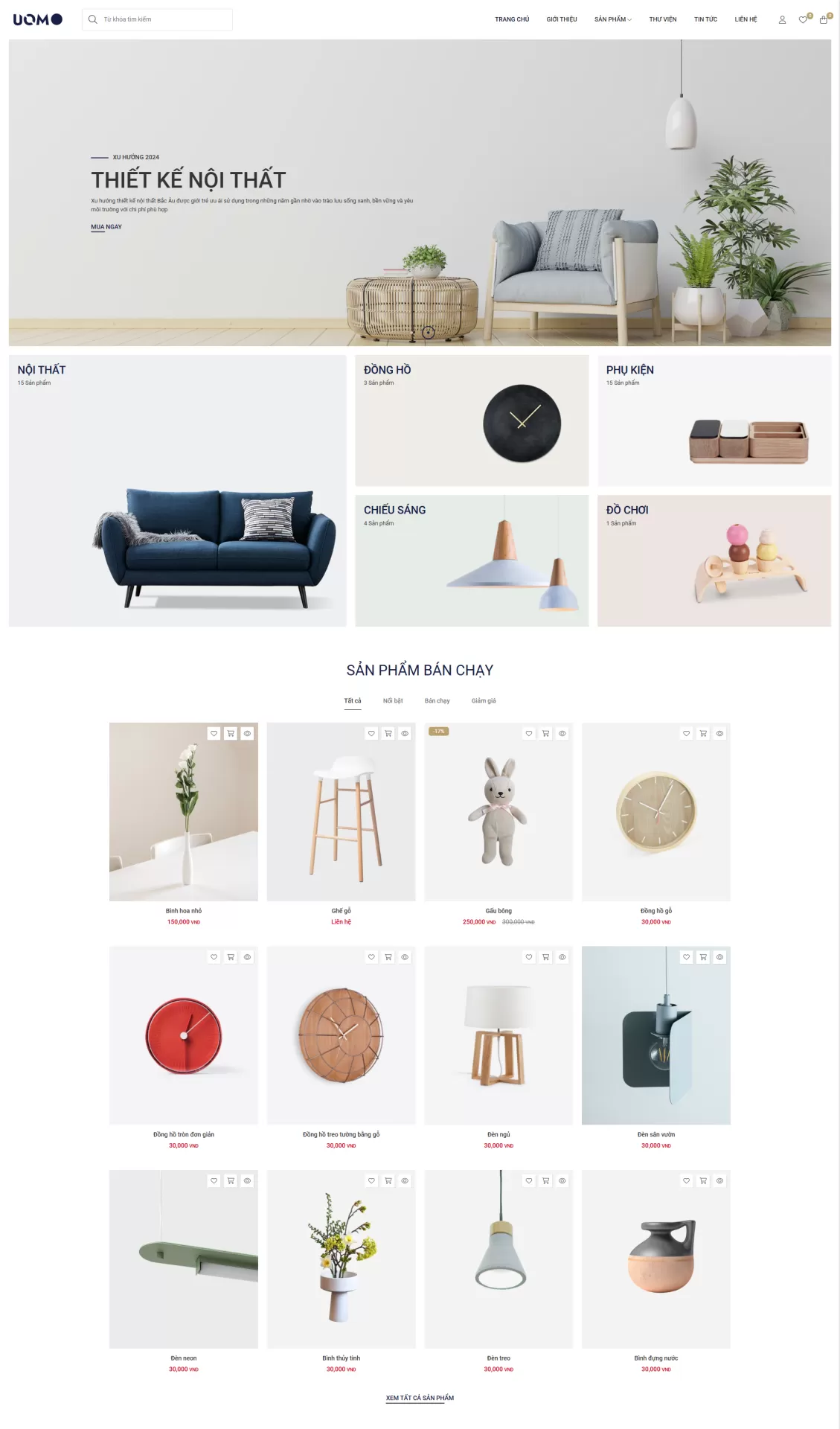 Mẫu Website Nội thất 06