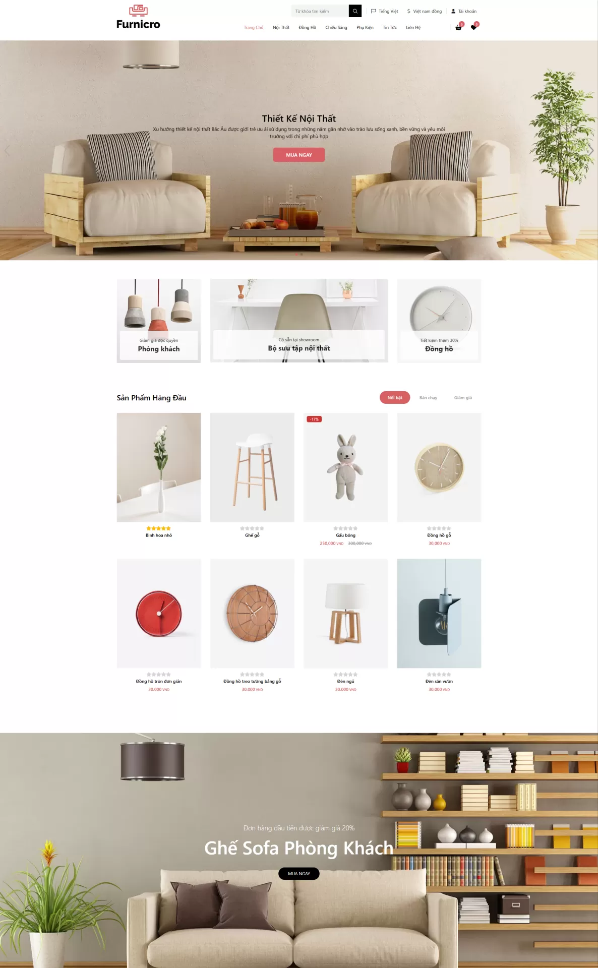 Mẫu Website Nội thất 08