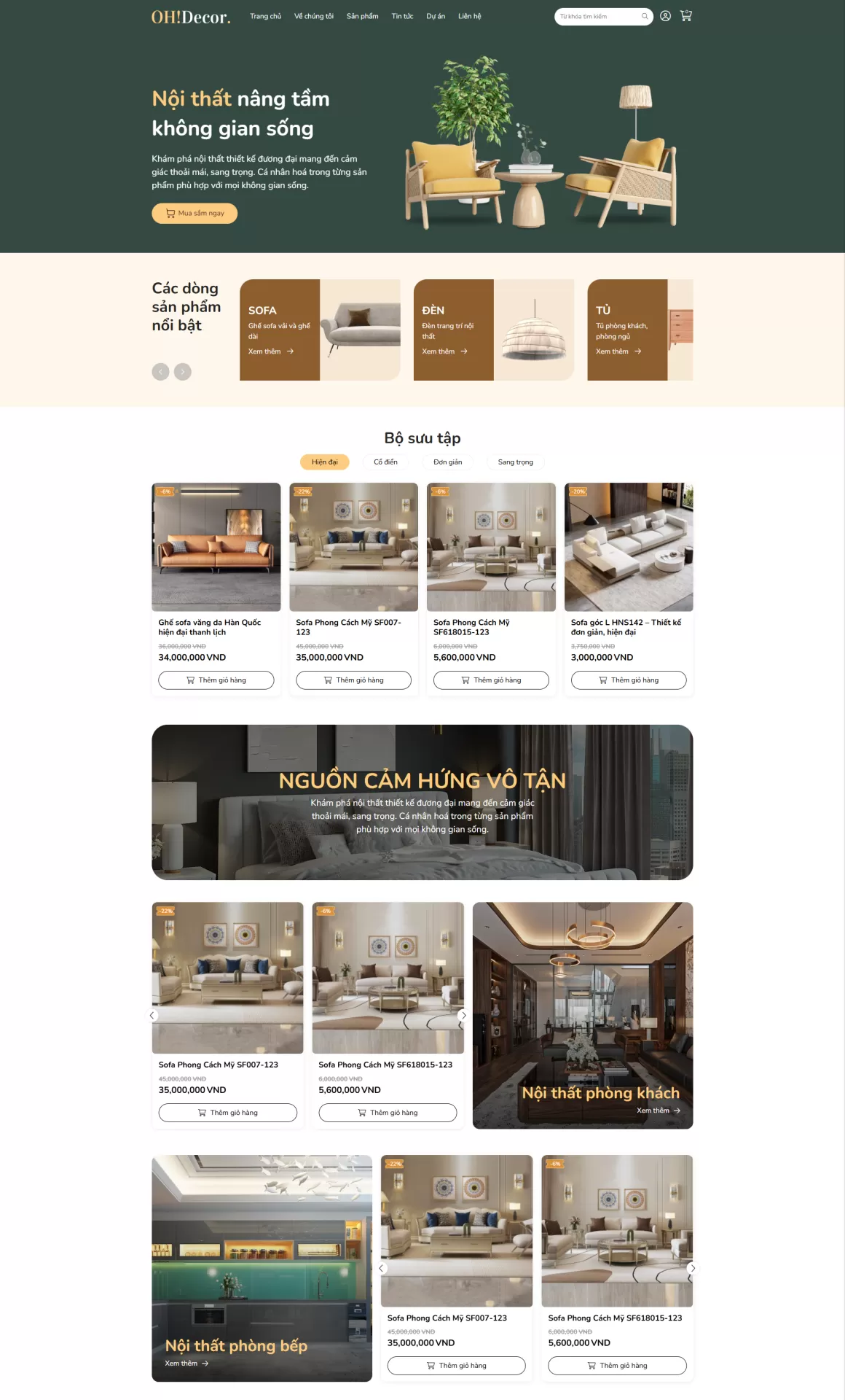 Mẫu Website Nội thất 10