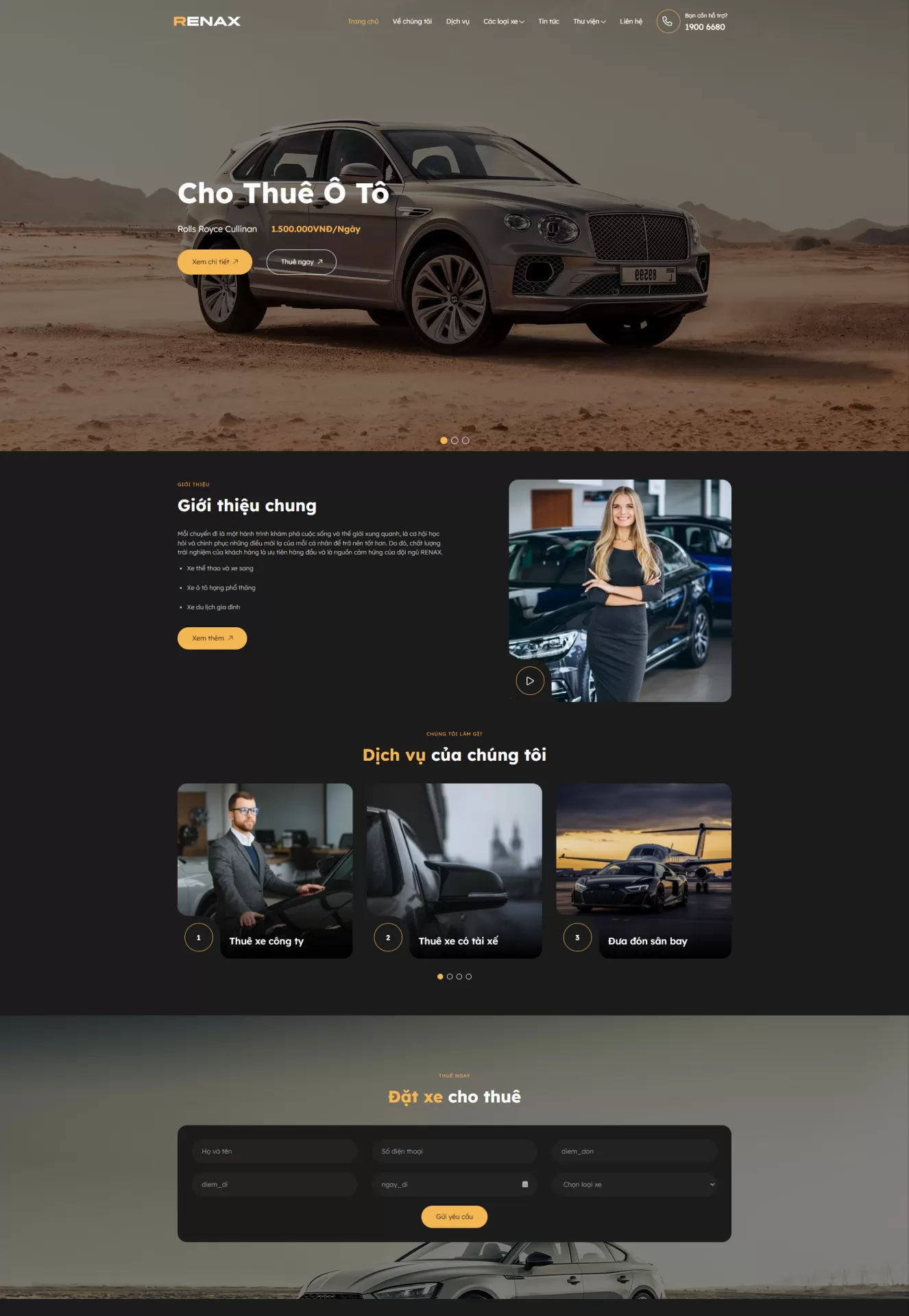 Mẫu Website Bán Ô Tô 04