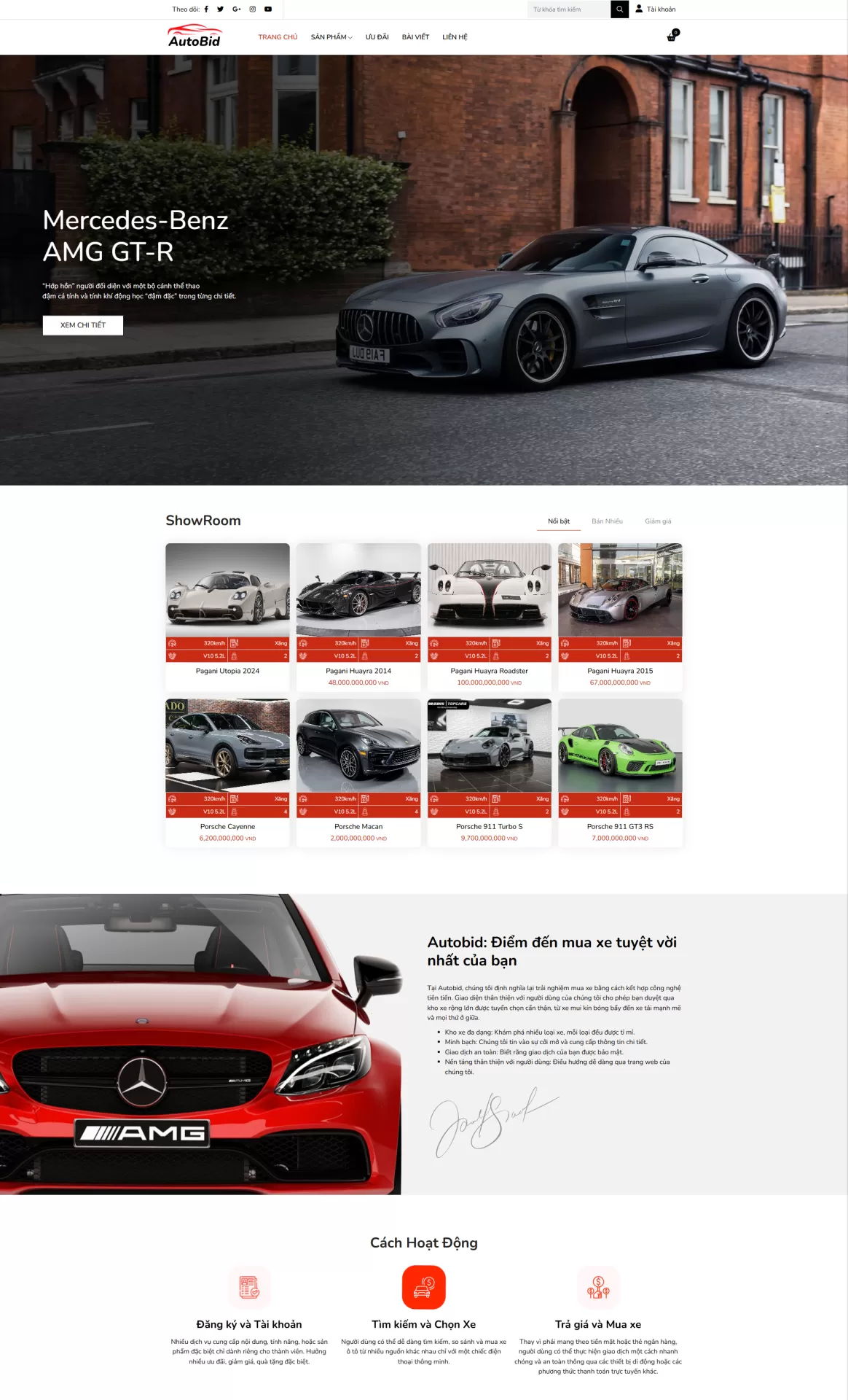 Mẫu Website Bán Ô Tô 05