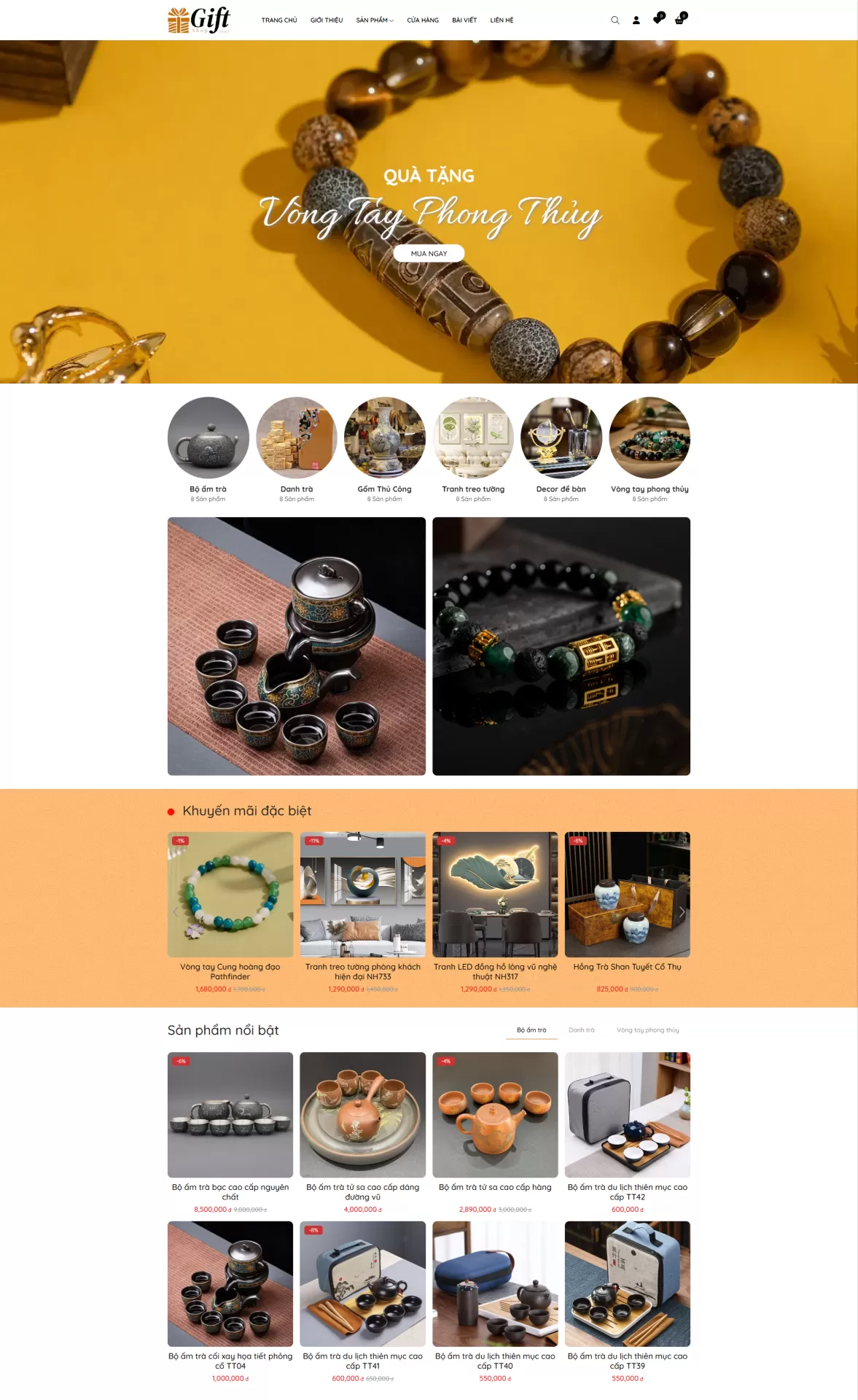 Mẫu Website Quà Tặng 01
