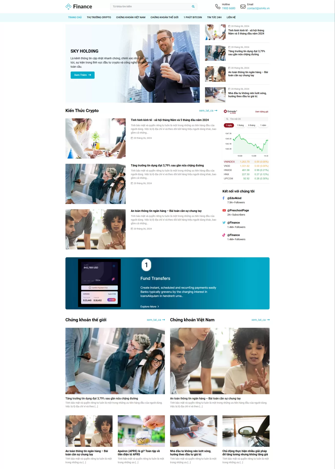 Mẫu Website Tài chính 02