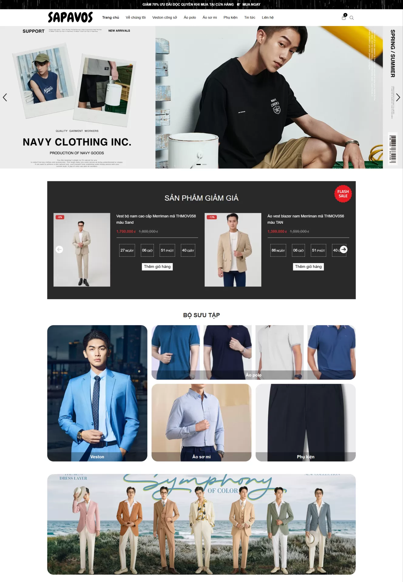 Mẫu Website Thời trang 07