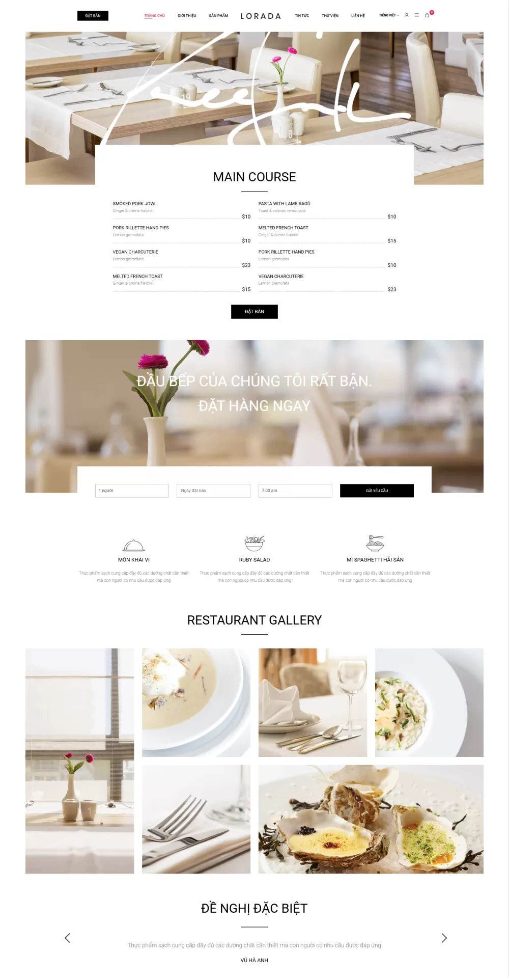 Mẫu Website Thực phẩm 05