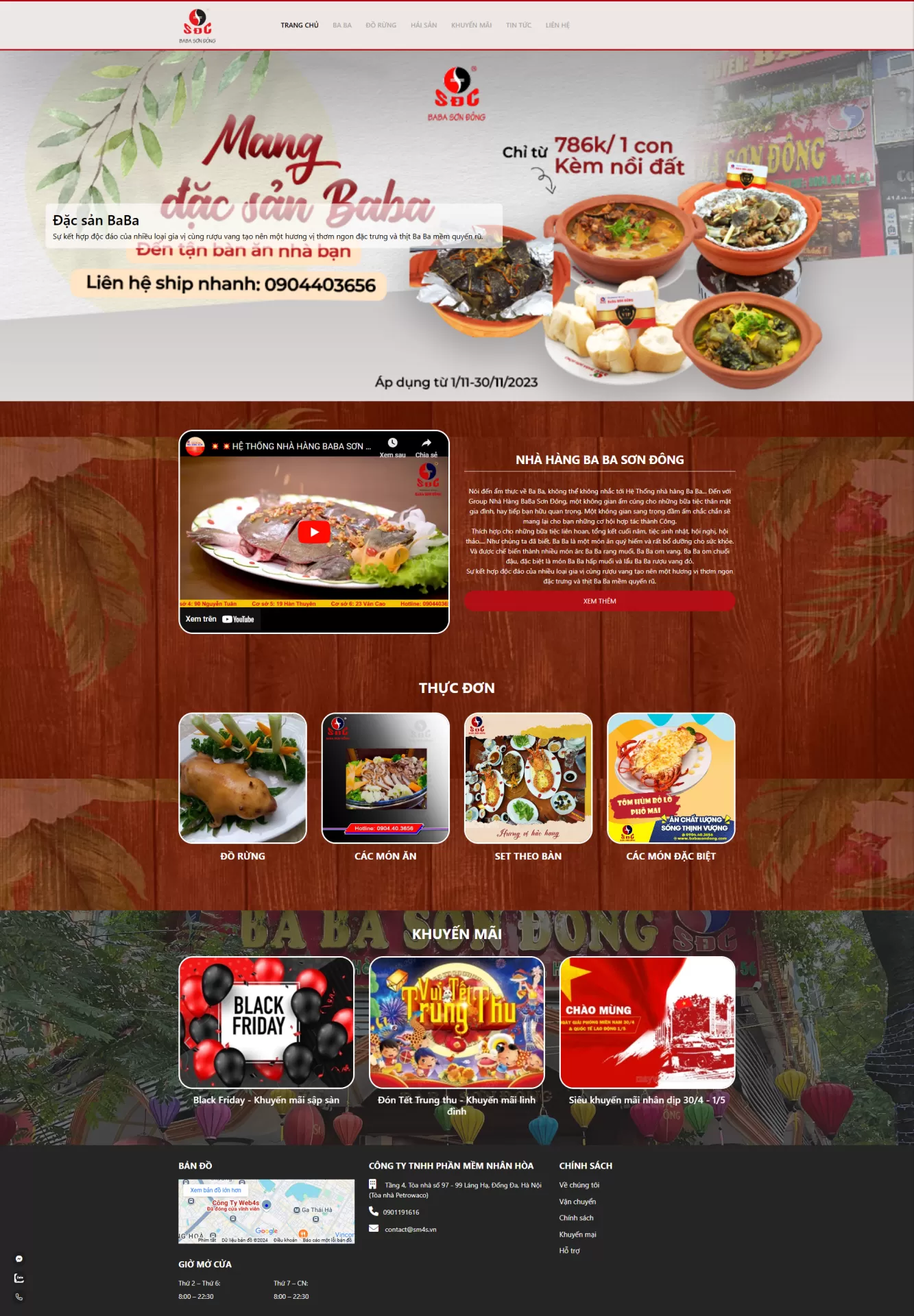 Mẫu Website Thực phẩm 06