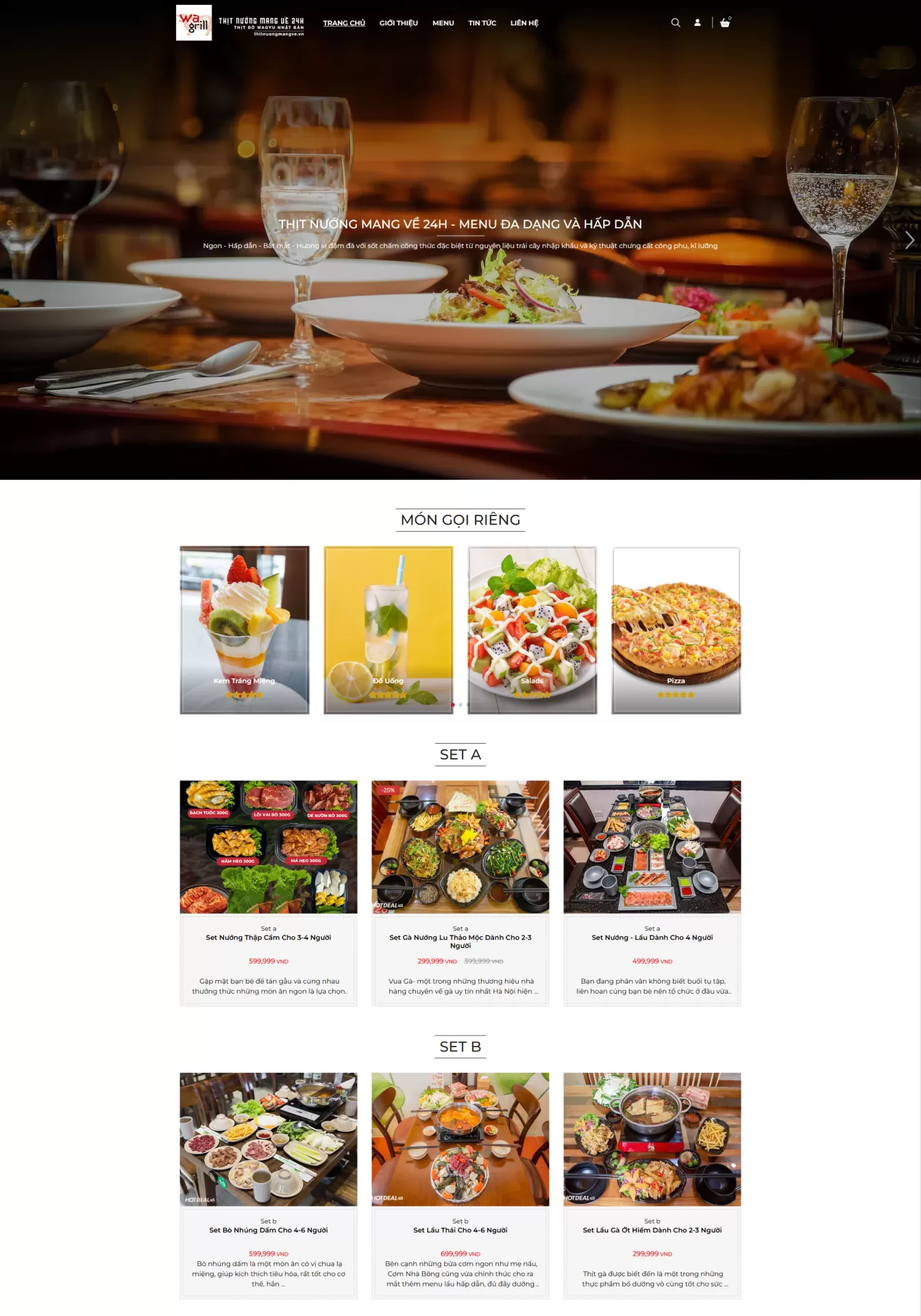 Mẫu Website Thực phẩm 07