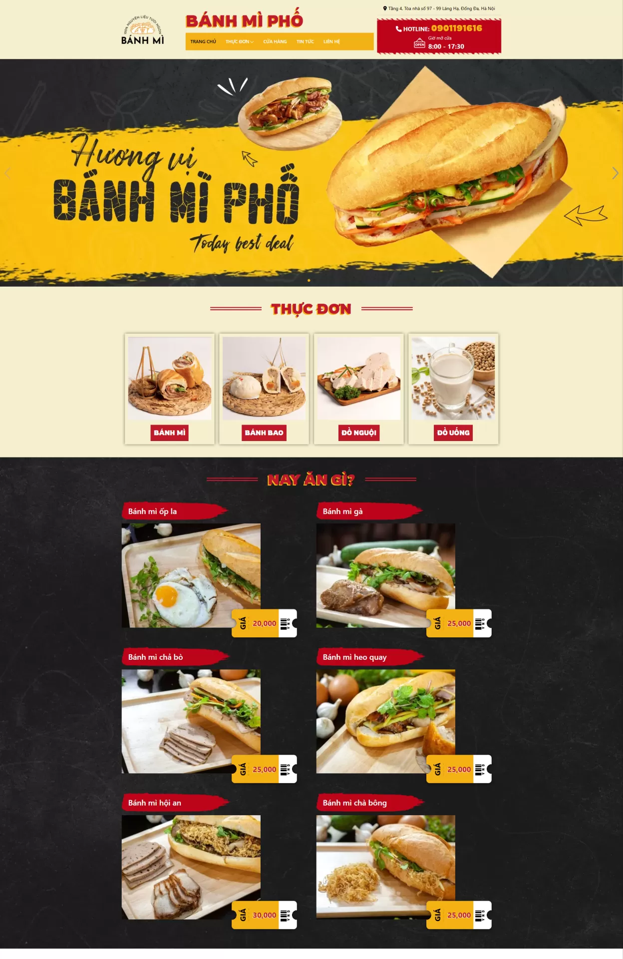 Mẫu Website Thực phẩm 10
