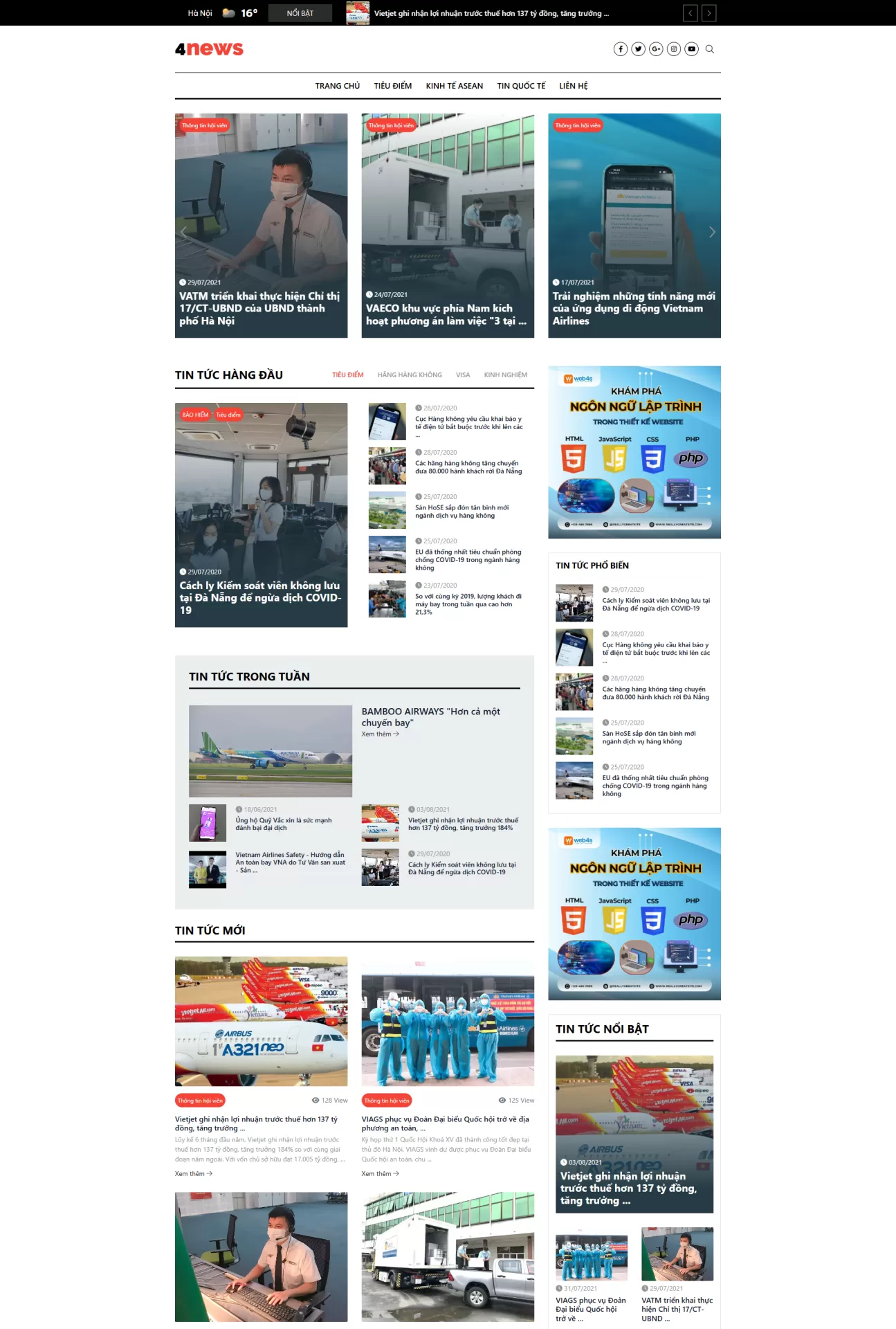 Mẫu Website Tin tức 05